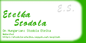 etelka stodola business card